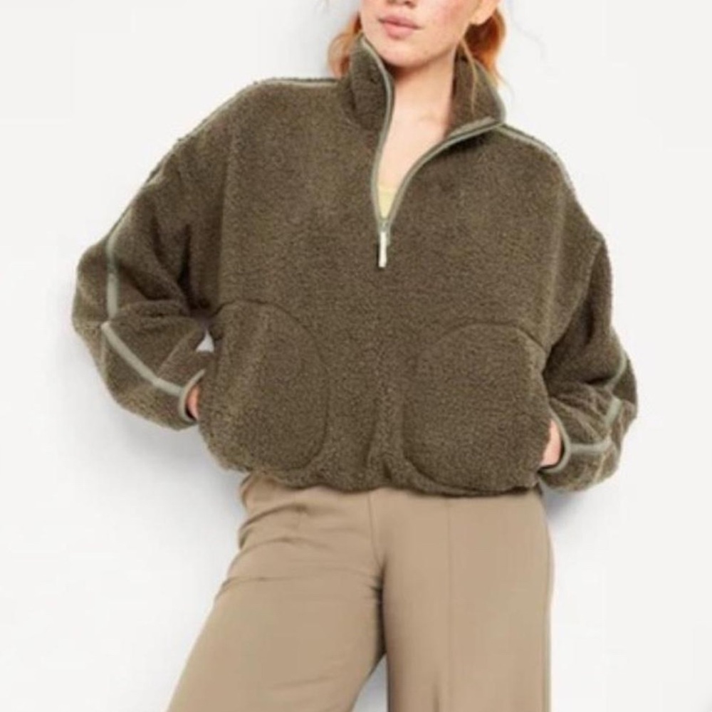 Old Navy Cozy Fleece Quarter-Zip Pullover